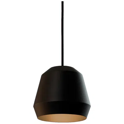 Afx Bronx 10" Wide Black Gold Pendant