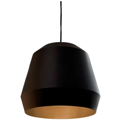 Afx Bronx 14" Wide Black Gold Pendant
