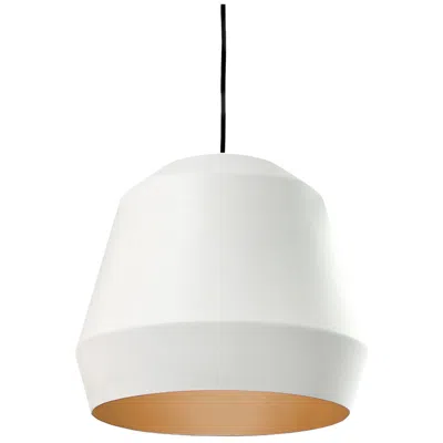 Afx Bronx 14" Wide White Gold Pendant
