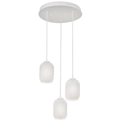 Afx Callie 3 Light Round Pendant - White