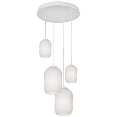 Afx Callie 4 Light Round Pendant - White