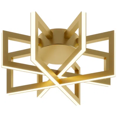 Afx Cass 13" Wide Gold Finish Led Modern Geometric Ceiling Light