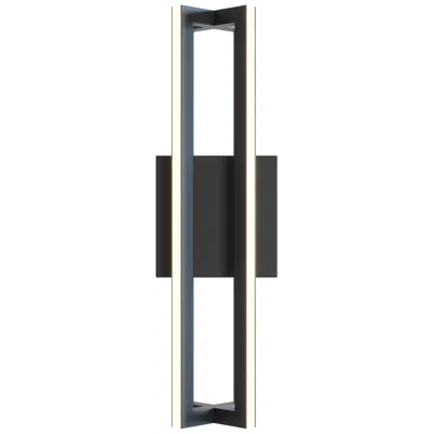 Afx Cass 16" High Black Finish Led Modern Geometric Wall Sconce