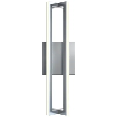 Afx Cass 16" High Satin Nickel Metal Led Wall Sconce