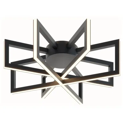 Afx Cass 17" Wide Black Finish Modern Led Ceiling Light