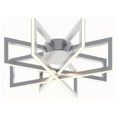 Afx Cass 17" Wide Silver Geometric Modern Led Ceiling Light