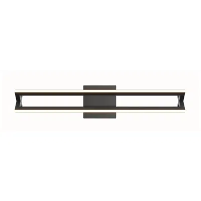 Afx Cass 24" Wide Black Steel Led Modern Linear Vanity Bath Light