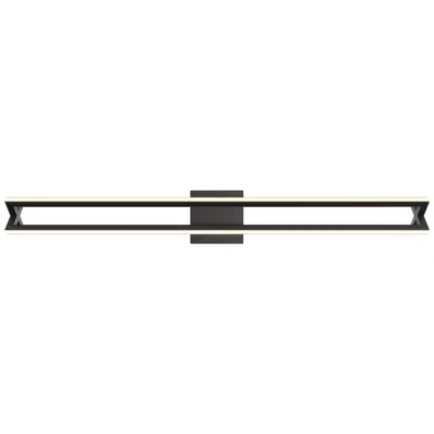 Afx Cass 36" Wide Black Metal Led Bath Light