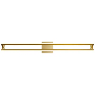 Afx Cass 36" Wide Gold Metal Modern Led Bath Light