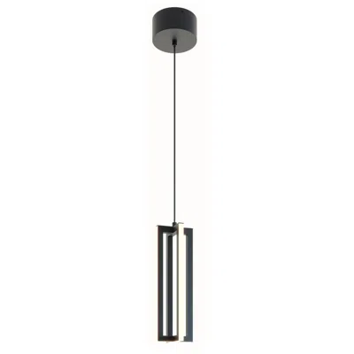 Afx Cass 4" Wide Black Finish Led Modern Linear Mini Pendant
