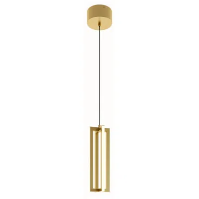 Afx Cass 4" Wide Gold Led Linear Mini Pendant