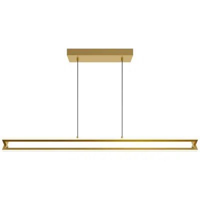 Afx Cass 48" Wide Gold Finish Modern Linear Pendant