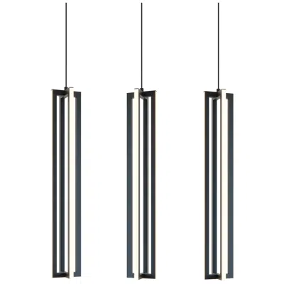 Afx Cass Black Small Linear Pendant
