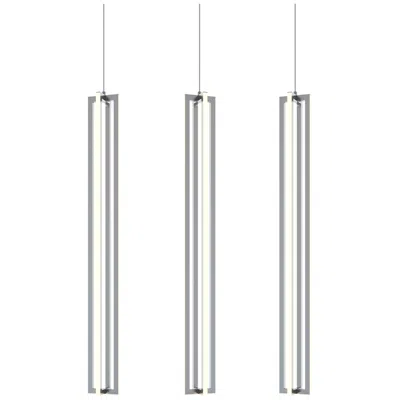 Afx Cass Satin Nickel Medium Linear Pendant