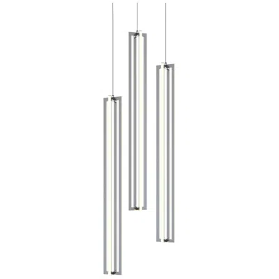 Afx Cass Satin Nickel Medium Round Pendant