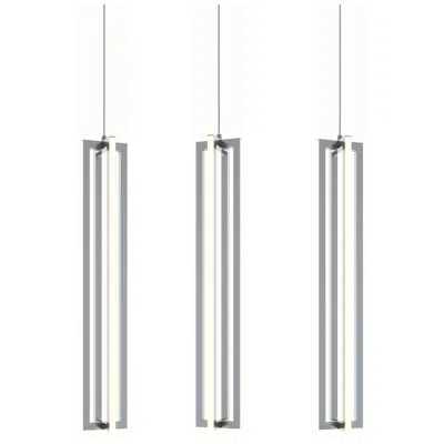 Afx Cass Satin Nickel Small Linear Pendant
