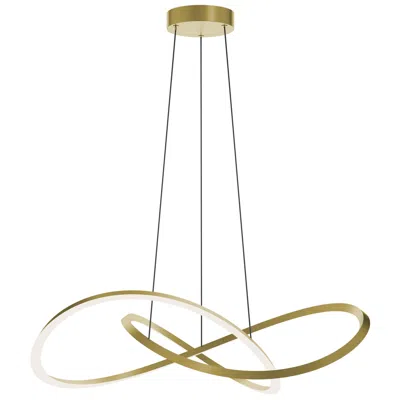 Afx Celeste 31 1/2" Wide Antique Brass Led Pendant Light