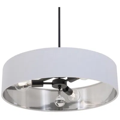 Afx Celine 24" Wide Black Pendant In Neutral