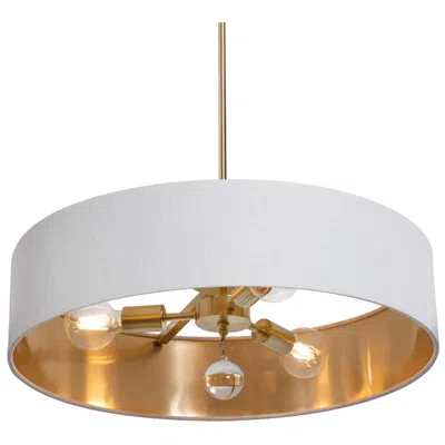 Afx Celine 24" Wide Satin Brass Pendant