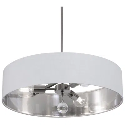 Afx Celine 24" Wide Satin Nickel Pendant