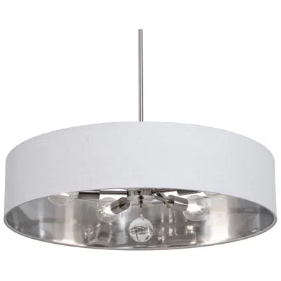 Afx Celine 30" Wide Satin Nickel Pendant