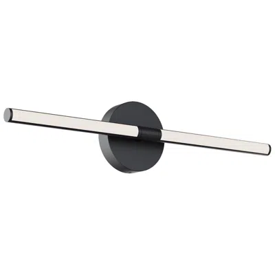 Afx Chicago 24" Wide Black 30w Led Vanity Light With White Acrylic Shade
