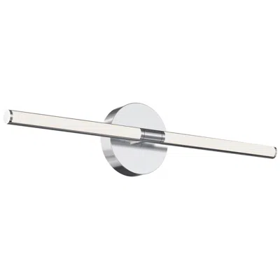 Afx Chicago 24"w Polished Chrome 30w Led Vanity Light W/ White Acrylic Sha In Silver