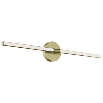 Afx Chicago 32"w Antique Brass 40w Led Vanity Light W/ White Acrylic Shade