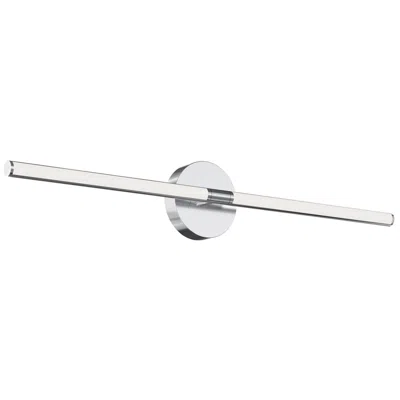 Afx Chicago 32"w Polished Chrome 40w Led Vanity Light W/ White Acrylic Shade