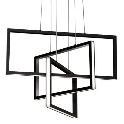 Afx Cole 24" Wide Black 3-light Led Modern Pendant Light