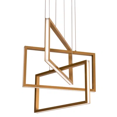 Afx Cole 24" Wide Gold 3-light Modern Led Pendant Light