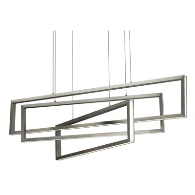 Afx Cole 39" 3-light Satin Nickel Led Modern Linear Island Pendant