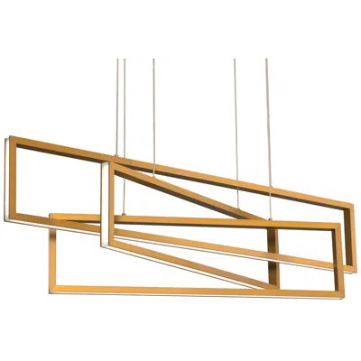 Afx Cole 39" Wide Gold 3-light Led Linear Island Pendant Light