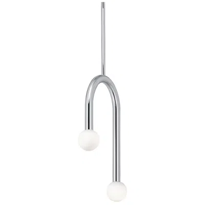 Afx Colette 12" Wide Polished Chrome Led Pendant In Multi