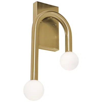 Afx Colette 17" High Light Antique Brass Led Wall Sconce In Gold