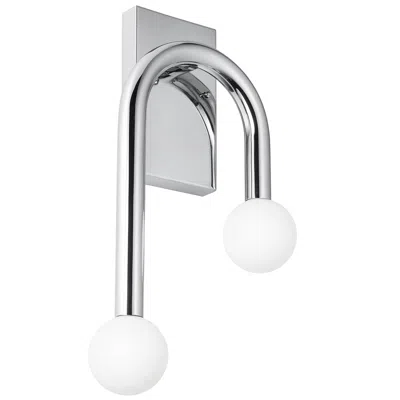 Afx Colette 17" High Polished Chrome Led Wall Sconce In Gray