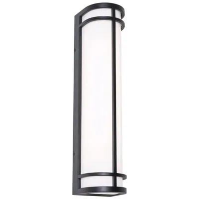 Afx Crain 24" High Black Led Outdoor Sconce