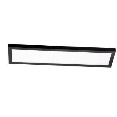 Afx Delgado 24" Wide 277v Black Led Linear Flush Mount In White