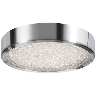 Afx Diamonds Flushmount - Led 24w - 1900 Lm - 120v - Polished Chrome