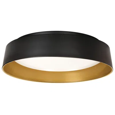 Afx Duncan 20" Black And Gold Finish Led Flush Mount Ceiling Light