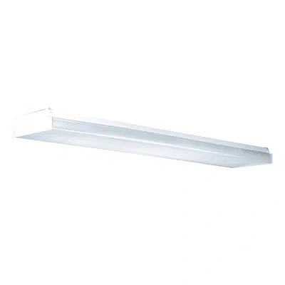 Afx Economy Narrow 2 Light Low Profile Wrap Flush Moun In Clear Prismatic Acrylic