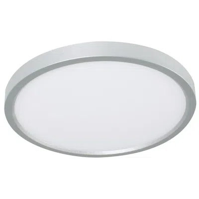Afx Edge Round 12" Wide Satin Nickel Led Flush Mount