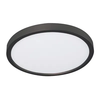 Afx Edge Round 24" Wide Black Led Flush Mount 0-10v Or 120v