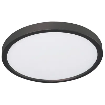 Afx Edge Round 24" Wide Black Led Flush Mount Dimmer Compatible