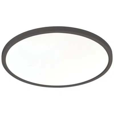 Afx Edge Round 8" Wide Black Led Flush Mount Dimmer Compatible