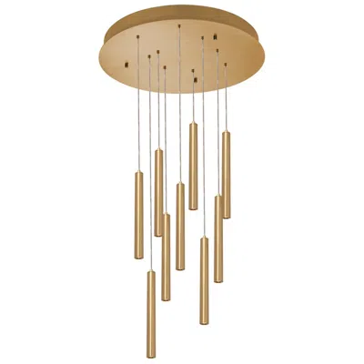 Afx Eli 24" Wide Satin Brass Led Multi-light Pendant