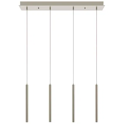 Afx Eli 36" 4 Light Linear Satin Nickel Led Pendant