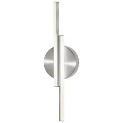 Afx Ella 16.85" High Satin Nickel Led Wall Sconce