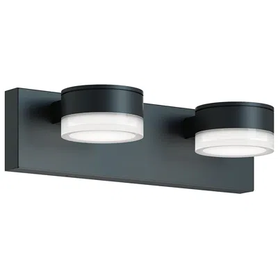 Afx Emma 16" Wide 2 Light Black Led Vanity Light