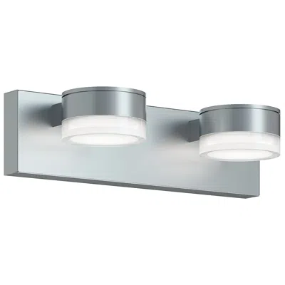 Afx Emma 16" Wide 2 Light Satin Nickel Led Vanity Light In Silver